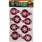 8 Piece Diamond Holiday Sticker Ornaments in Red for Paste Anythings(MOQ  24 Packs)