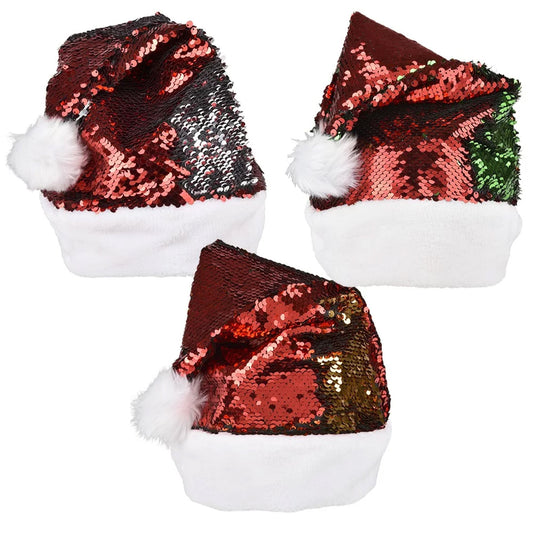 Flip Sequin Santa Kids Hat In Bulk